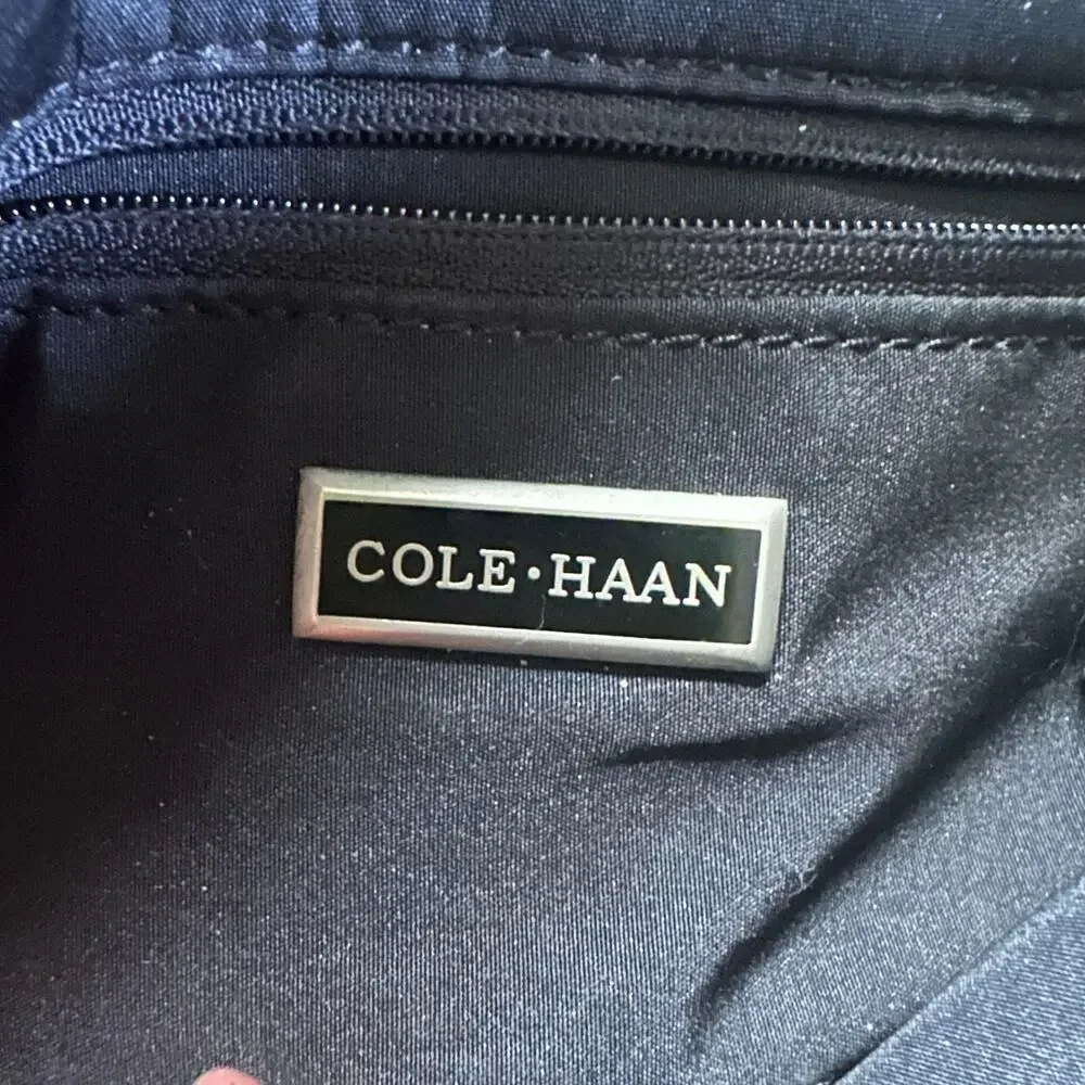 Cole Haan Mini Backpack With‎ Hidden Back Zipper Pocket Nylon Leather Trim